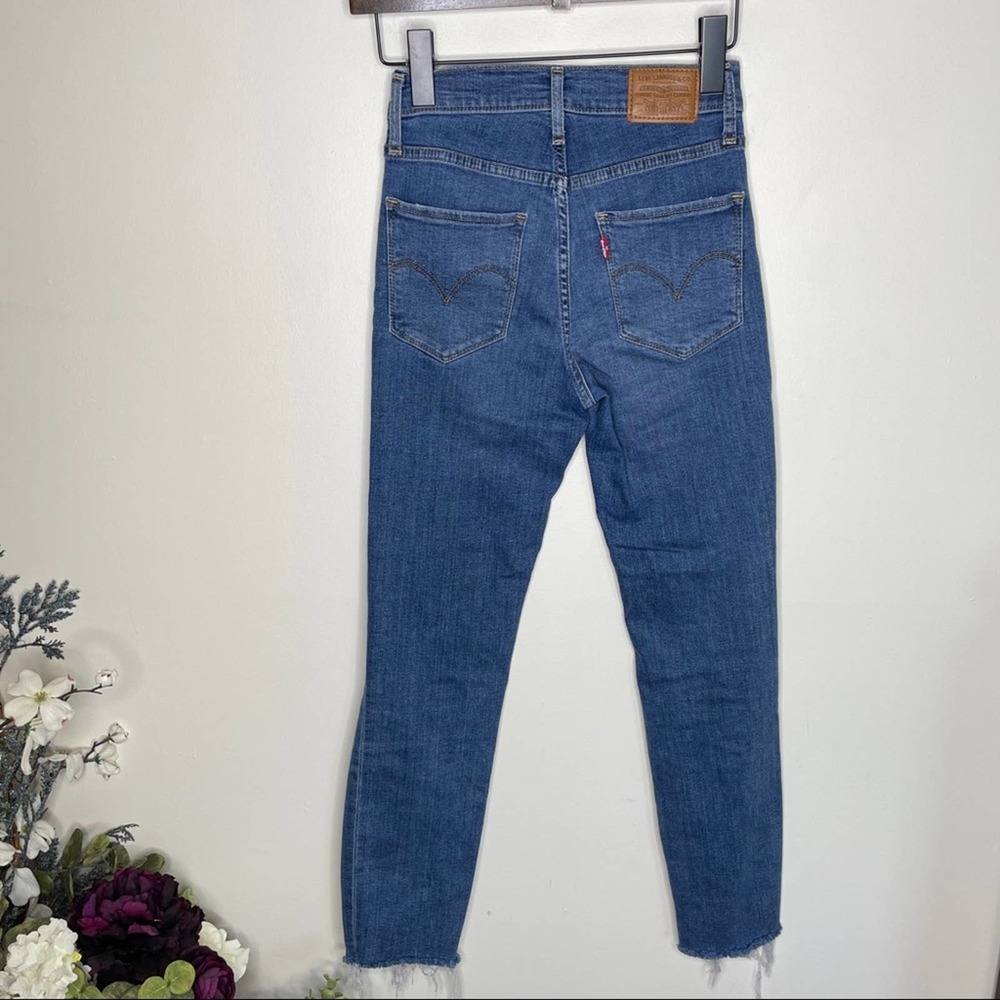 LEVI'S 724 High Rise Straight Jeans Distressed WW1 - Picture 5 of 8